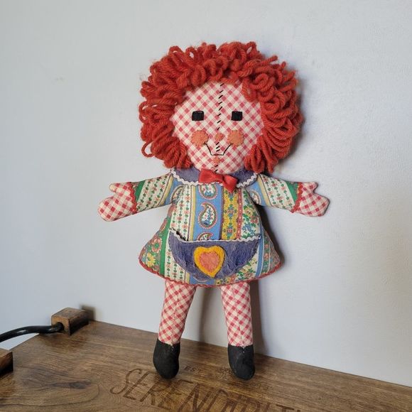 1920s Raggedy Anne Antique Handmade Doll Plush - Picture 2 of 13